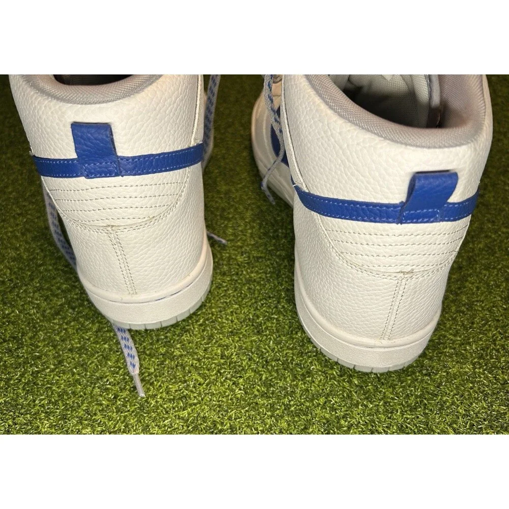 Nike Dunk High iD Custom!!! Men’s Size 13 NikeiD White Blue Gray Soles EUC